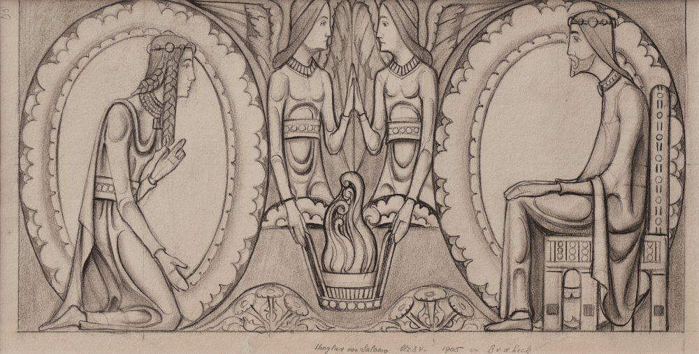 Originele tekening voor Hooglied van Salomo