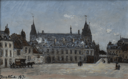 Stadsgezicht met paleis, Nevers