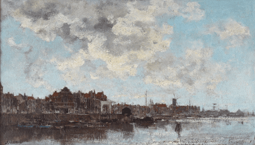 Gezicht op een stad